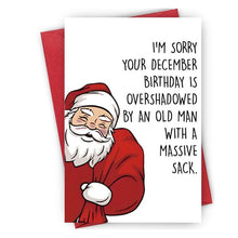 Load image into Gallery viewer, Cartoon Santa Claus Birthday Card