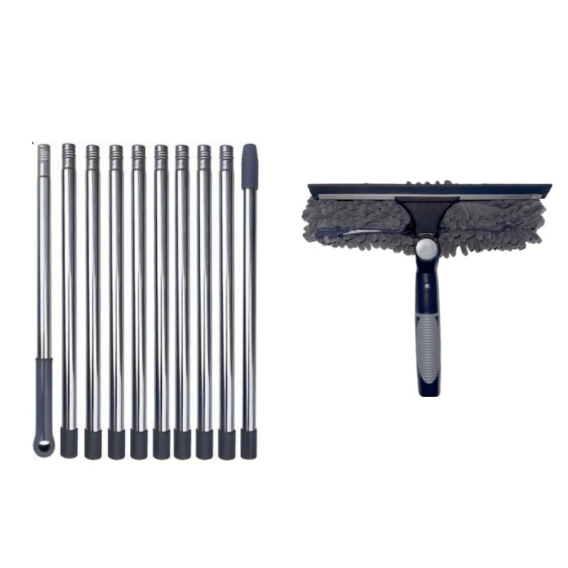 425 cm 2 in 1 Retractable Window Cleaning Brush & Scraper Set