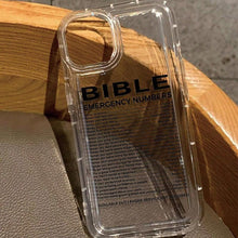 Load image into Gallery viewer, Bible Number Pattern Clear Phone Case