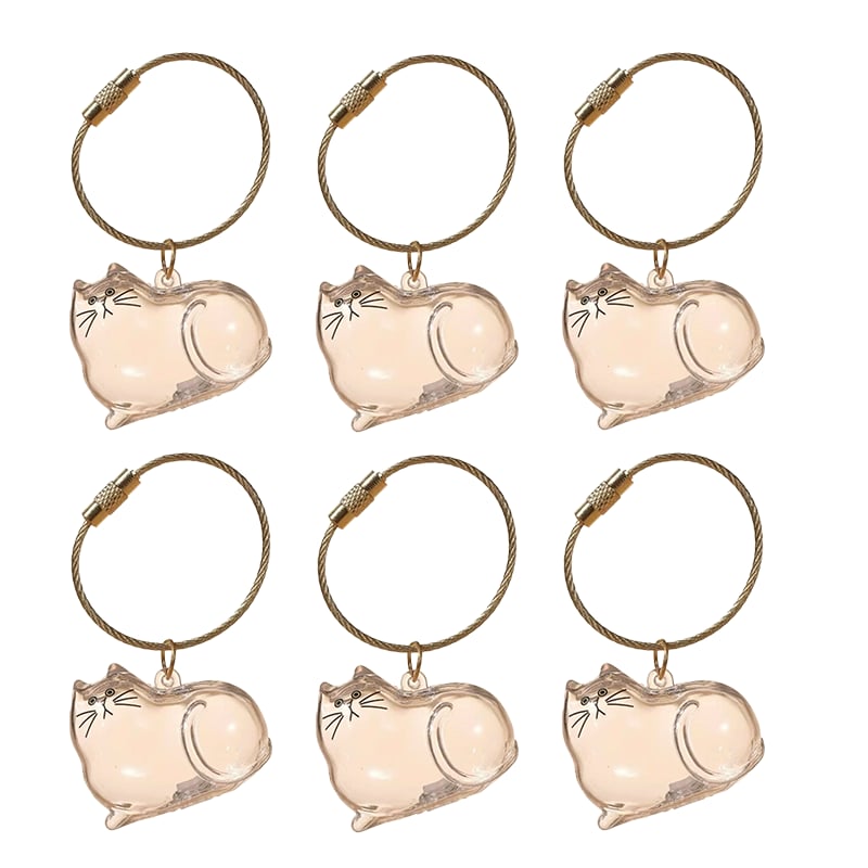 Cat Fur Keepsake Keychain – Transparent Memory Pendant for Pet Hair Storage