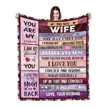 Load image into Gallery viewer, To My Wife Blanket – Romantic Gift from Husband