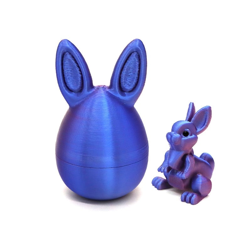 3D Printed Rainbow Bunny Easter Egg Set