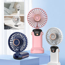 Load image into Gallery viewer, Portable fan with digital display