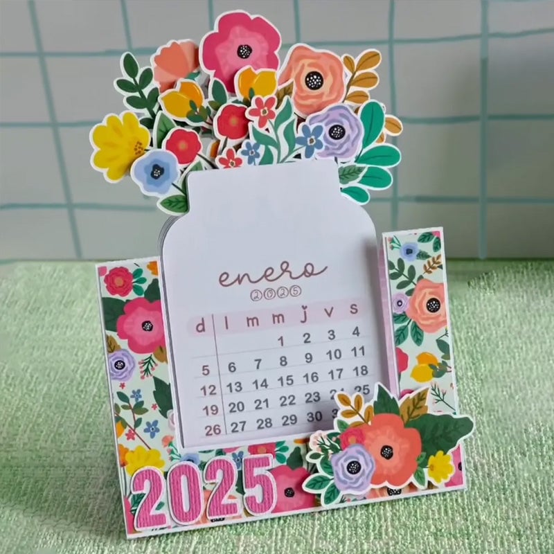 2025 Bloomy Flowers Desk Calendar📅