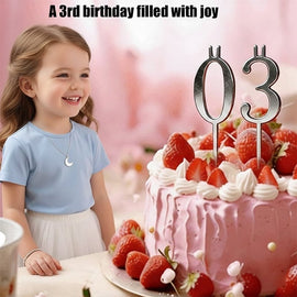 Reusable Number Birthday Candle Holder Set