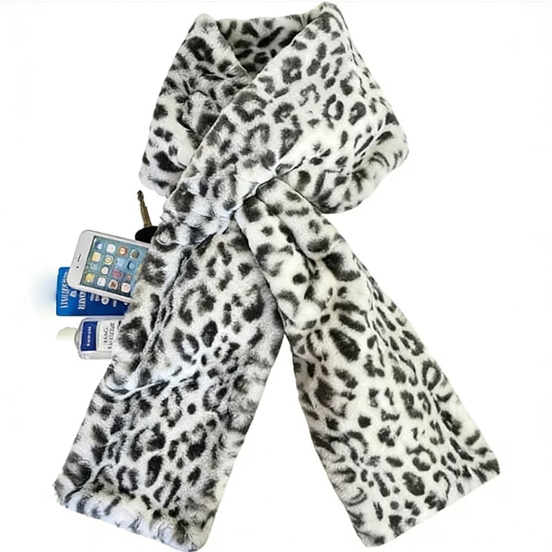 Hidden Zipper Pocket Scarf