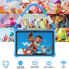 Load image into Gallery viewer, 7-inch kids tablet with protective silicone case