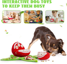 Load image into Gallery viewer, Orange Hide-and-Seek Plush Dog Toy