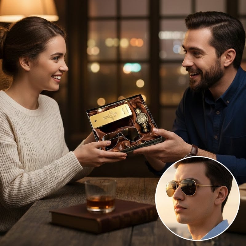 Men’s Watch, Glasses & Perfume Gift Set