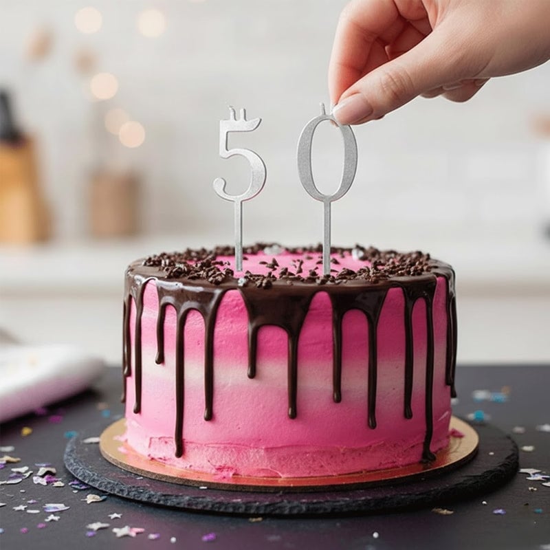 Reusable Number Birthday Candle Holder Set