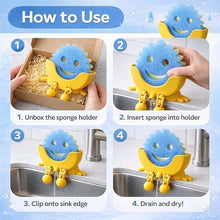 Load image into Gallery viewer, Cute Smiling Sponge Holder With Drainage