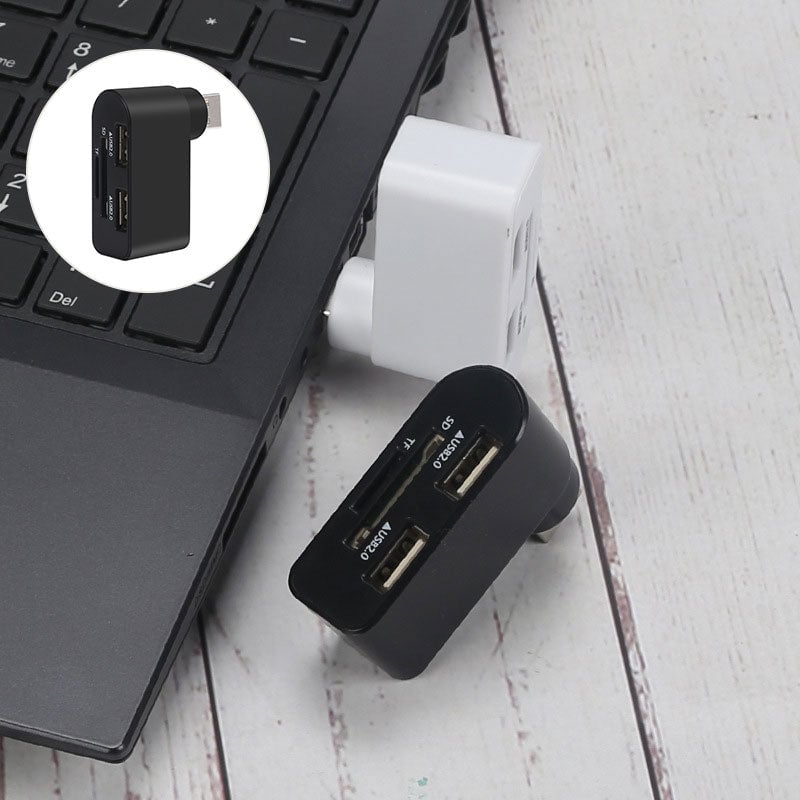 4-in-1 Rotating USB Hub