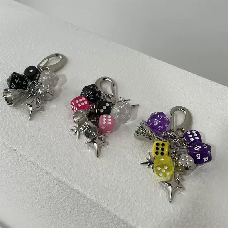 Creative dice keychain