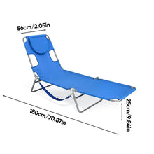 Load image into Gallery viewer, Portable Folding Beach Lounge Chair with Backpack Straps