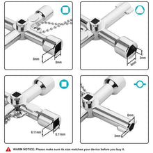 Load image into Gallery viewer, 4 Way Sillcock Key with Bit