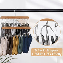 Load image into Gallery viewer, Wooden Hat Hanger Closet Organizer