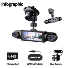 Load image into Gallery viewer, Sakerplus Full View Car Dashcam System