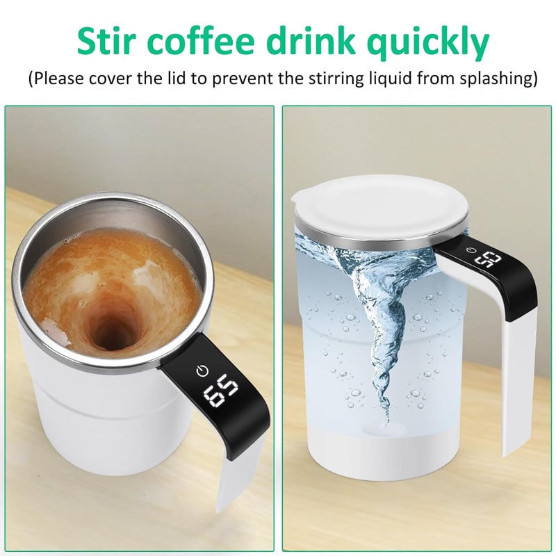 Rechargeable Temperature Display Automatic Mixing Cup