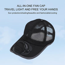 Load image into Gallery viewer, Sakerplus Solar Powered Cooling Fan Cap