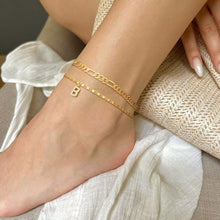 Load image into Gallery viewer, A-Z Letter Layered Ankle Bracelets for Women