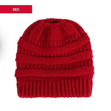 Load image into Gallery viewer, Soft Knit Ponytail Cap