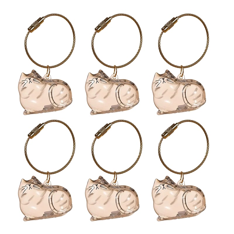Cat Fur Keepsake Keychain – Transparent Memory Pendant for Pet Hair Storage
