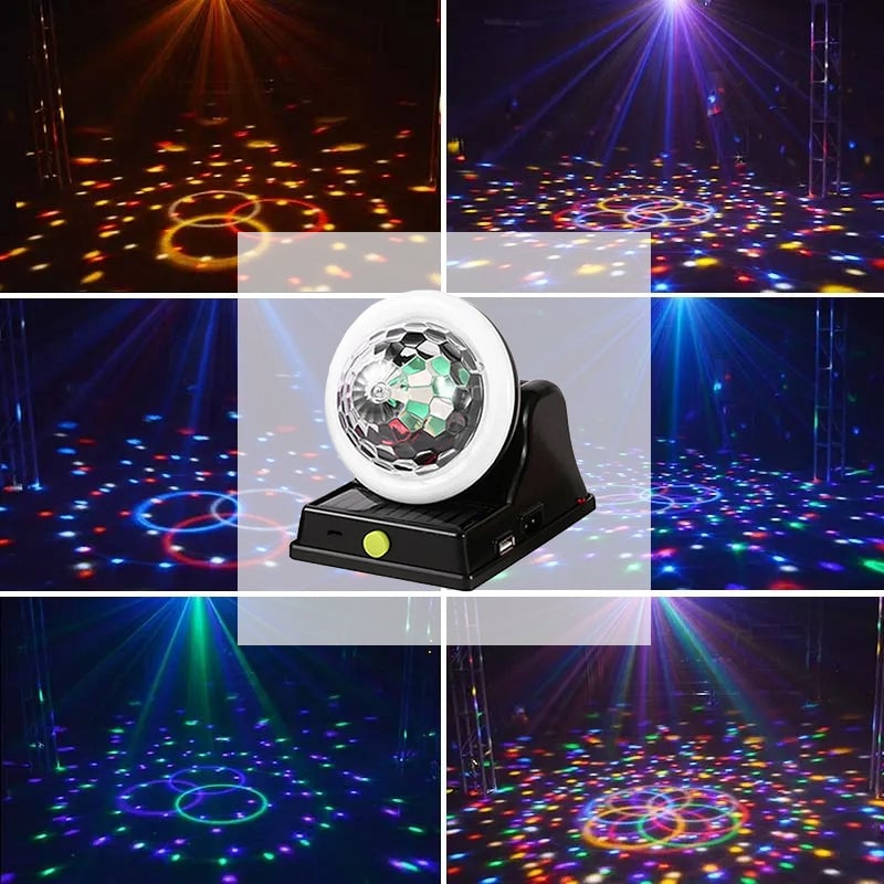 Solar Charging Colorful Magic Ball RGB Atmosphere Light