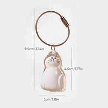 Load image into Gallery viewer, Cat Fur Keepsake Keychain – Transparent Memory Pendant for Pet Hair Storage