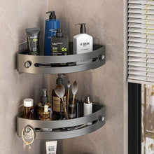 Load image into Gallery viewer, No-Drill Bathroom Corner Shelf