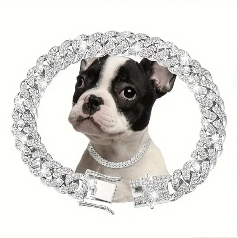 Bling Cuban Link Dog Collar