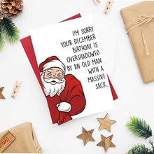 Load image into Gallery viewer, Cartoon Santa Claus Birthday Card