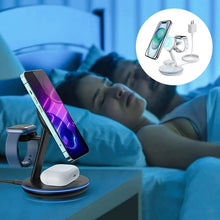 Load image into Gallery viewer, Folding Magnetic Multi-Function 3-in-1 Wireless Charger