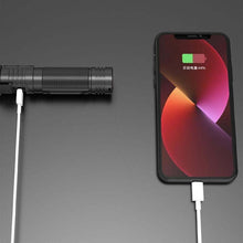 Load image into Gallery viewer, Waterproof Rechargeable Digital Display 2-in-1 Strong Light Flashlight