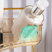 Load image into Gallery viewer, 3 Tiers Transparent Corner Cosmetic Countertop Storage Rack