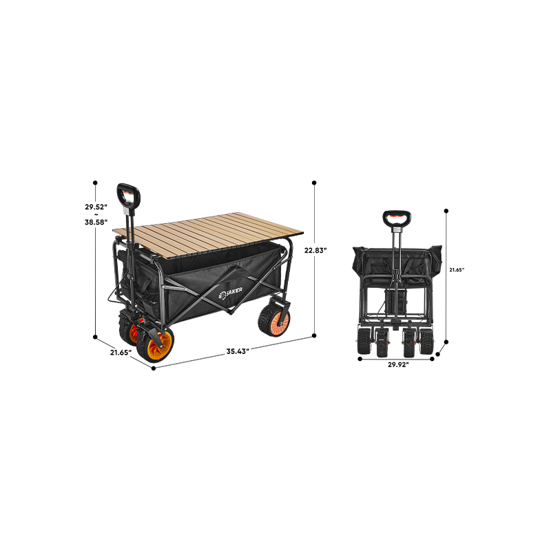 Portable Utility Cart for Outdoor Use - Electric Folding Wagon(Ships to the USA only)