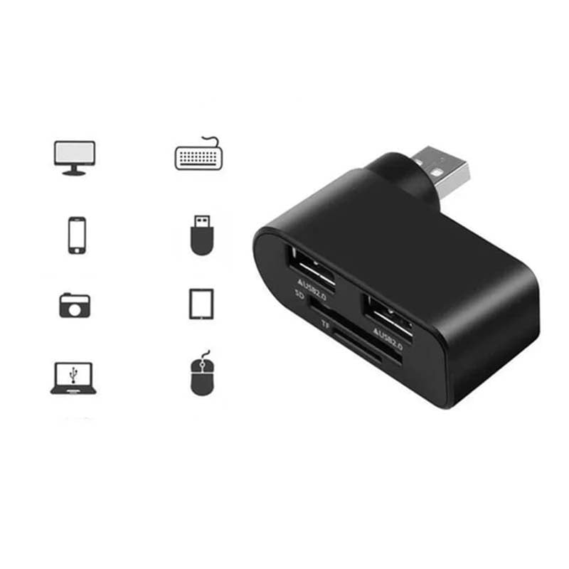 4-in-1 Rotating USB Hub