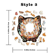 Load image into Gallery viewer, 135PCS Cat-Shaped Wooden Puzzle Game