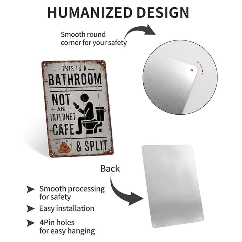 Creative Bathroom Door Sign
