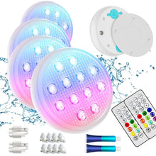 Load image into Gallery viewer, 2/4 PCS-Ultra-High Brightness Rechargeable Submersible LED Lights with Remote