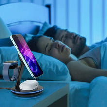 Load image into Gallery viewer, Folding Magnetic Multi-Function 3-in-1 Wireless Charger