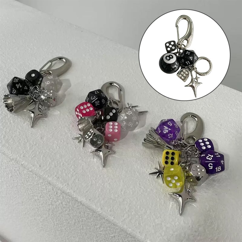 Creative dice keychain