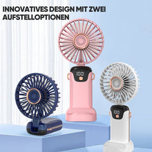 Load image into Gallery viewer, Portable fan with digital display