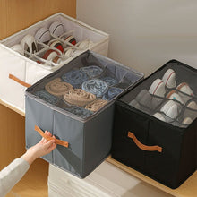Load image into Gallery viewer, Collapsible Shoe Organizer Box with Transparent Cover