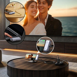Type-C Wireless HDMI Transmitter and Receiver for Phone/Tablet/Laptop/PC to Monitor/Projector/TV Box
