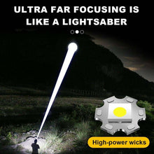 Load image into Gallery viewer, Waterproof Rechargeable Digital Display 2-in-1 Strong Light Flashlight