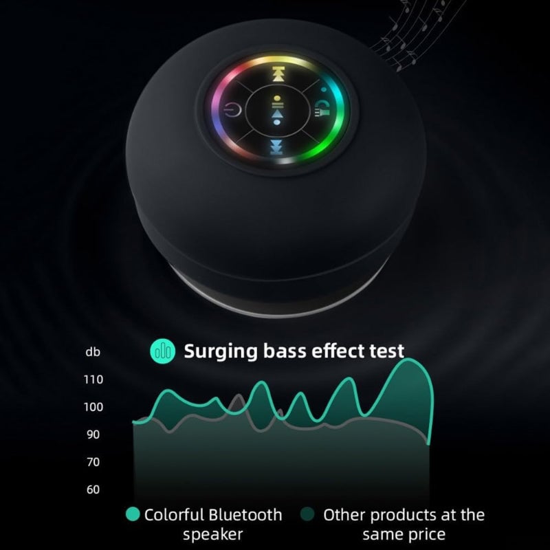 【Extra 10 % Off】Mini Bluetooth Shower Speaker With Led Light