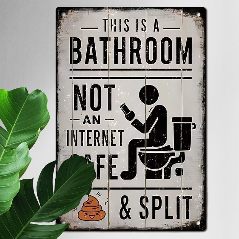 Creative Bathroom Door Sign