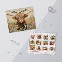 Load image into Gallery viewer, Highland Cow Calendar 2026