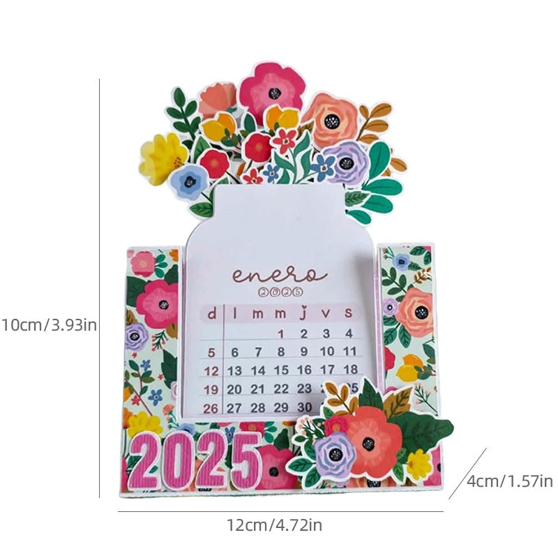 2025 Bloomy Flowers Desk Calendar📅