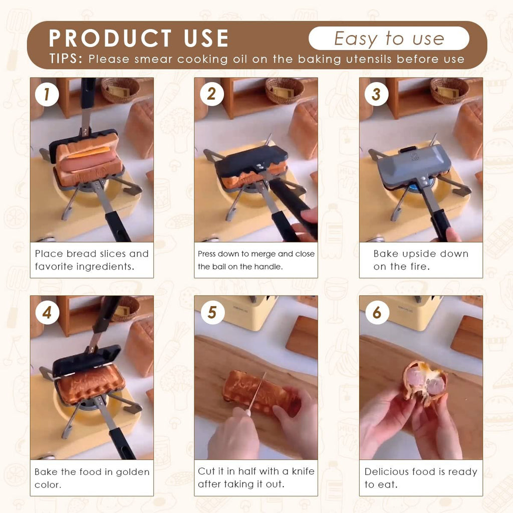 Sakerplus® Double Sided Sandwich Maker Pan